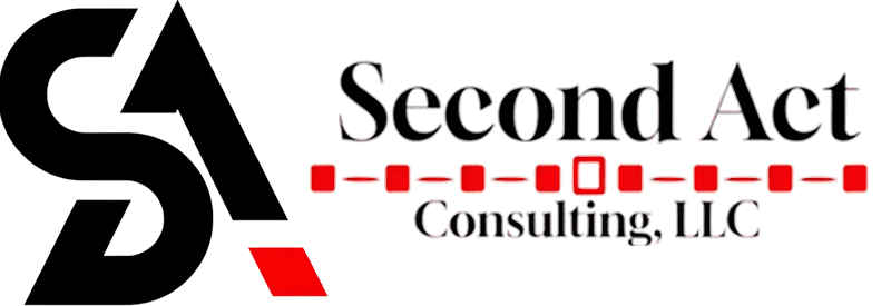 SA initials with red accents